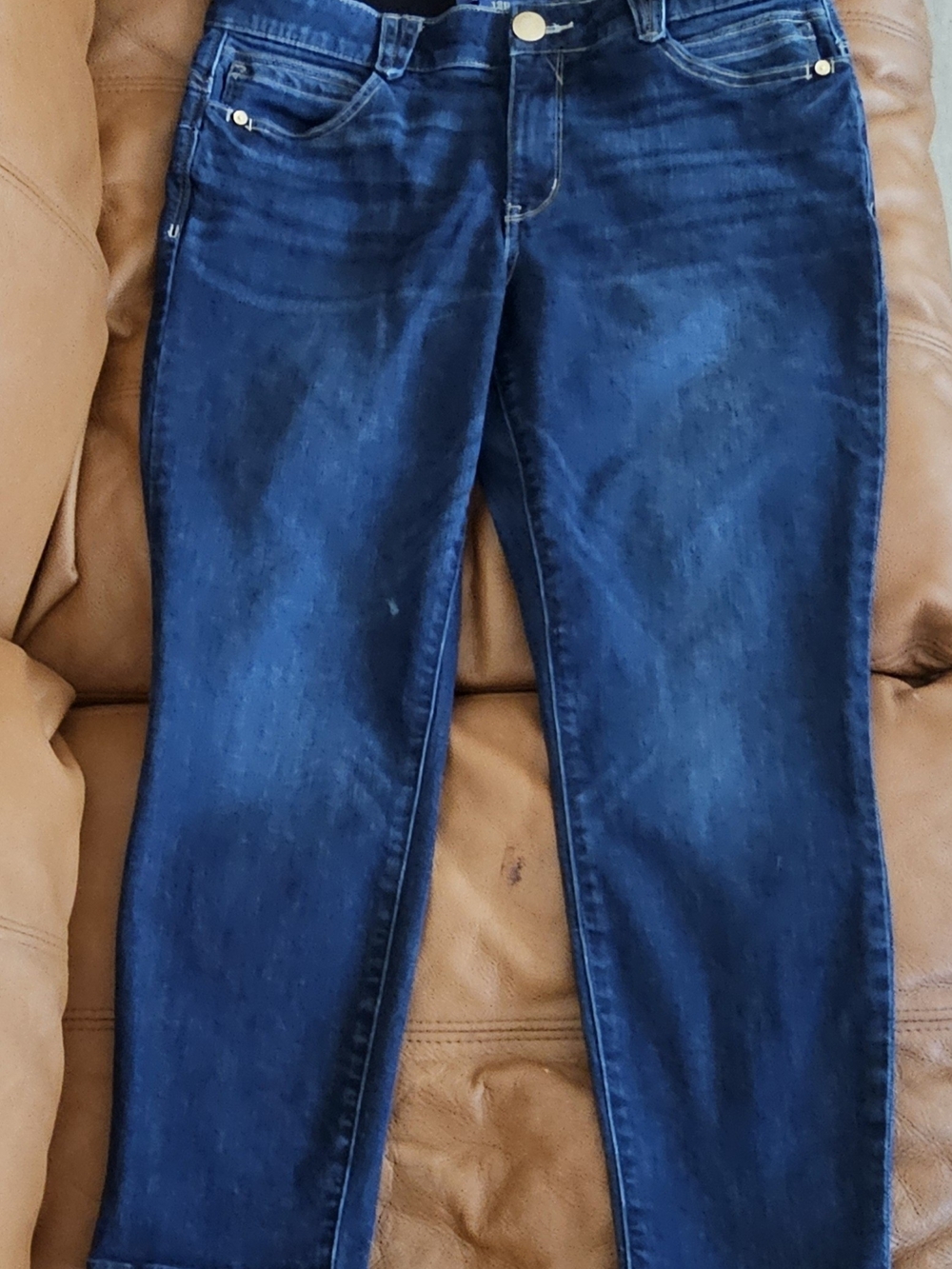 Democracy Women's Skinny Jeans - Dark Blue with Gold Hardware - Picture 3 of 7